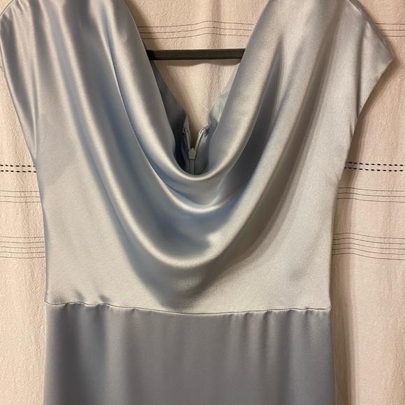 Amsale Marie Bridesmaid Dress in Color Ice Size 10 - Picture 3 of 10